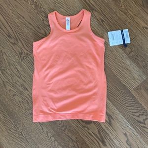 Athleta girls bright orange tank NWT